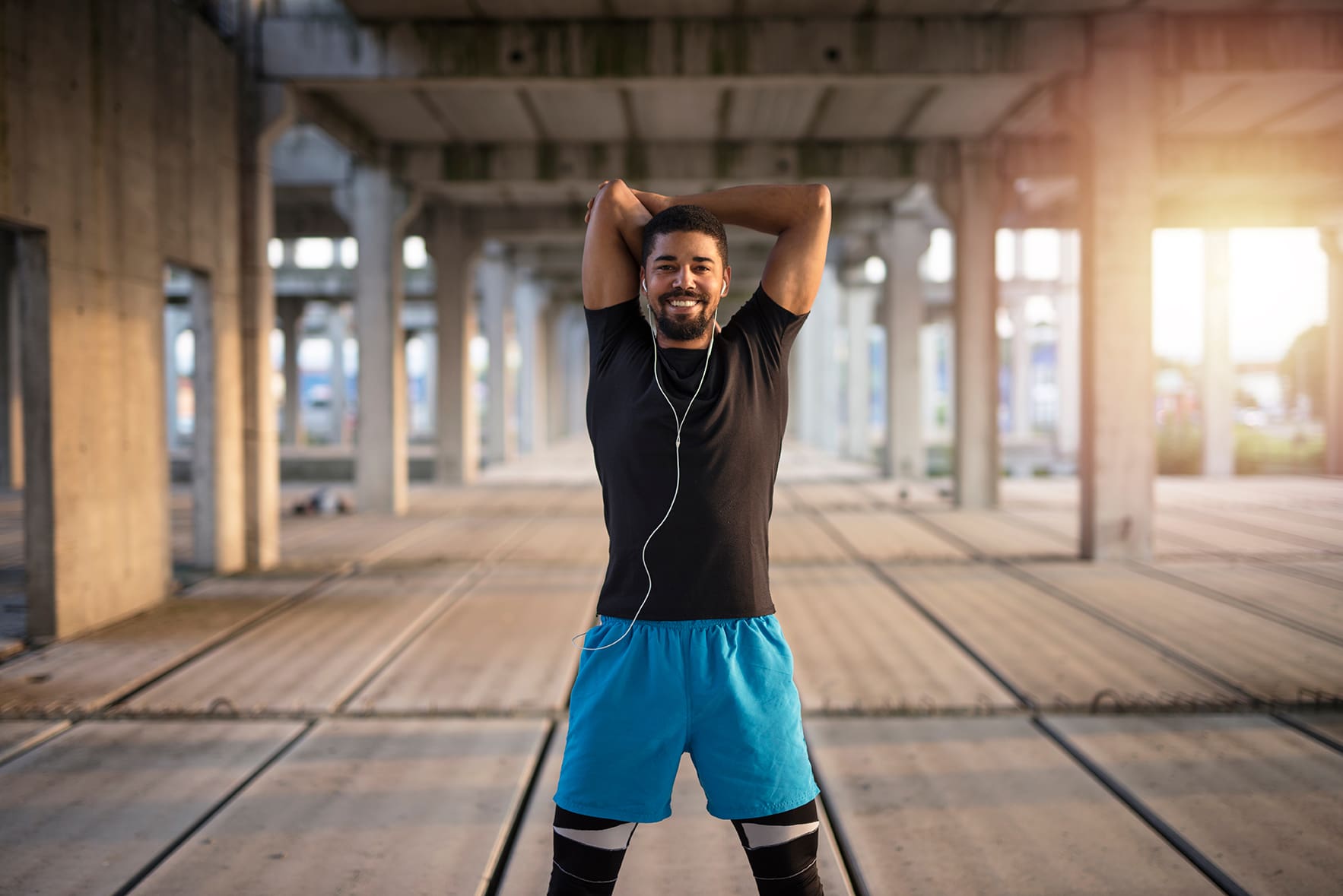 Afro,-,American,Sportsman,Getting,Ready,For,The,Training.,Fitness young man is maintaining healthy weight